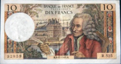 10 Francs voltaire 1969